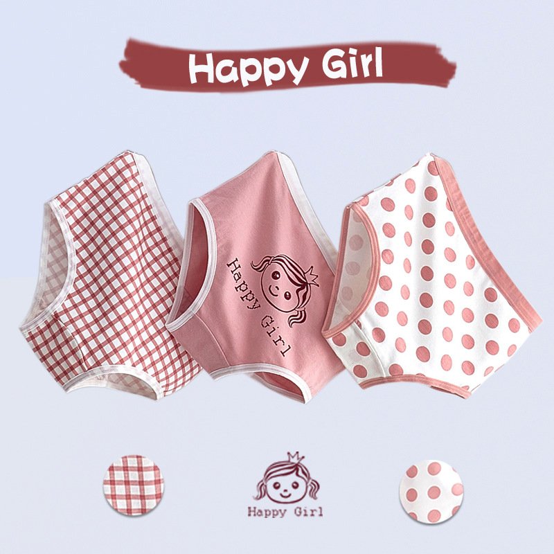 Quần lót bé gái sét 3 chiếc tam giác siêu đẹp chất cotton mềm mịn kháng khuẩn cho bé từ 2-11 tuổi