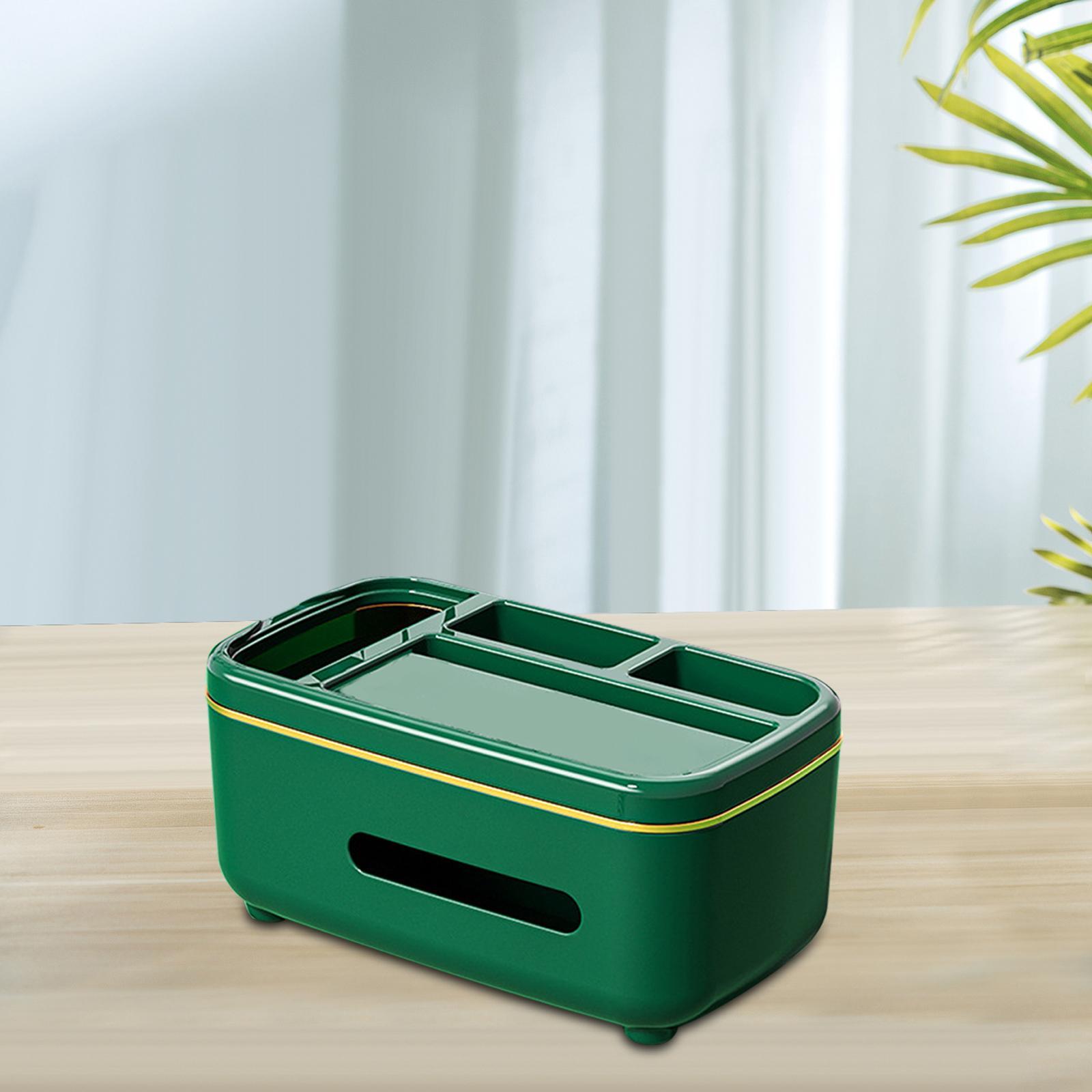 Desktop Tissue Box Cover Napkin Dispenser Desk Organizer