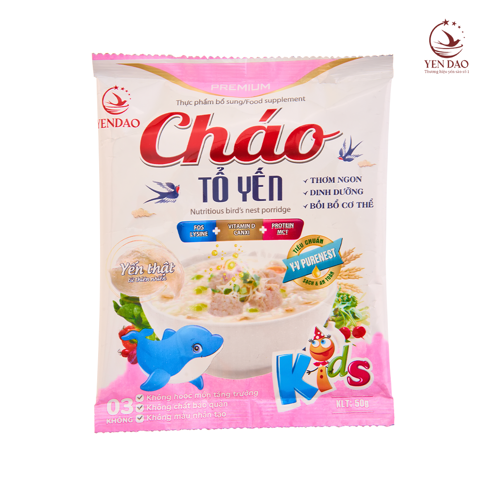 Cháo Tổ Yến Kids Yến Đảo Thúc Đẩy Phát Triển Trí Tuệ thùng 30 gói