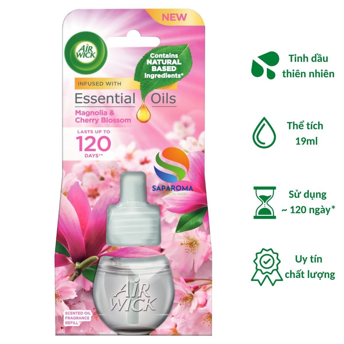 Lọ tinh dầu thơm phòng Air Wick 19ml, nhập khẩu Châu Âu