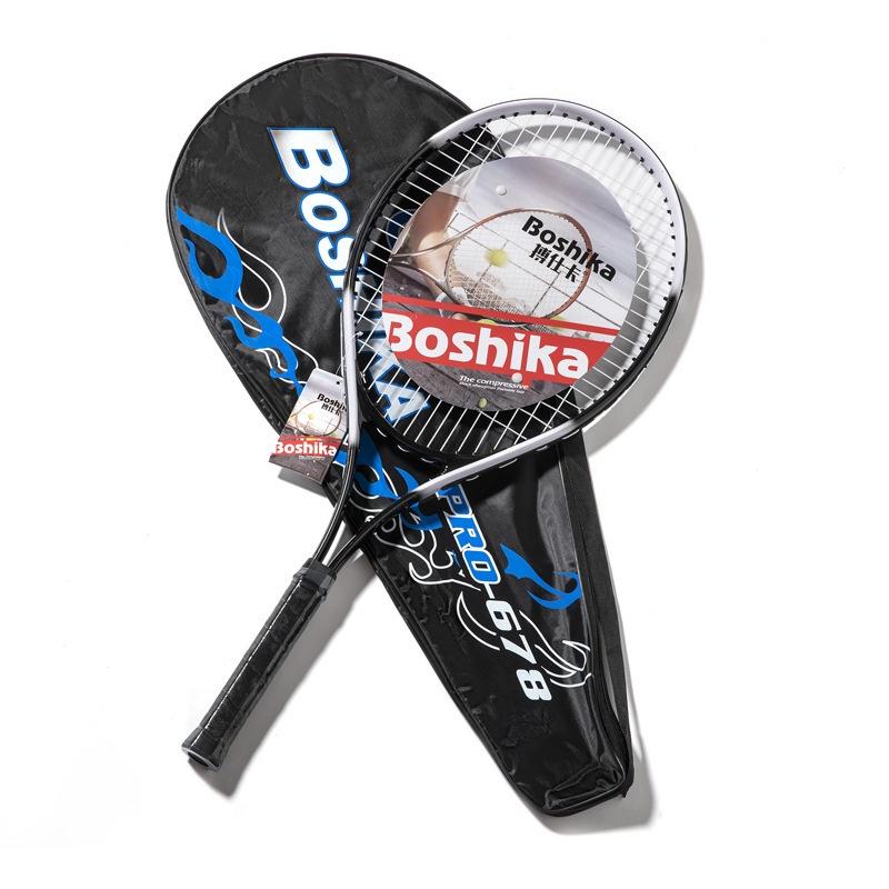 Vợt tennis Boshika được làm từ sợi Cacbon Graphite chắc chắn, công nghệ Spin Effect giúp bạn có thế tấn công bóng với tố