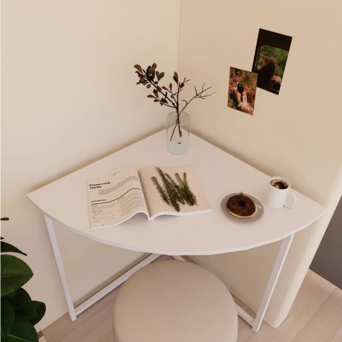 SB Furniture, Looms, Margie-D Table, White, W80XD60XH71.5 cm.