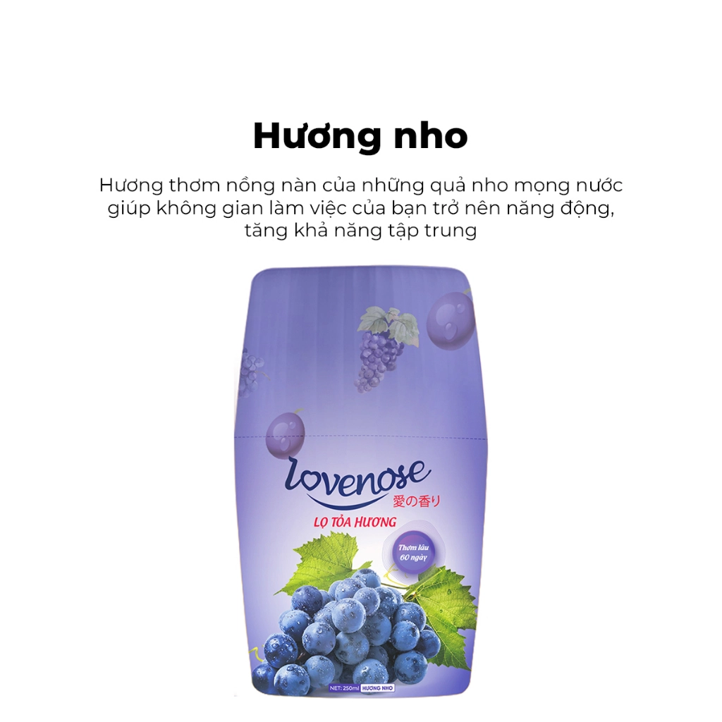 Lọ tỏa hương Ximo Lovenose hương thơm tự nhiên dễ chịu khử mùi thơm phòng 60 ngày - Dung tích 250ml