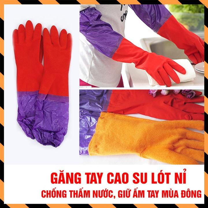Găng Tay Rửa Bát Lót Nỉ