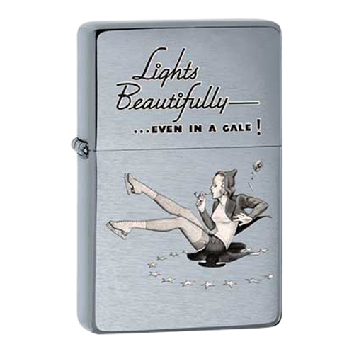 Bật Lửa Zippo 28537 Skater Girl 2 Brushed Chrome