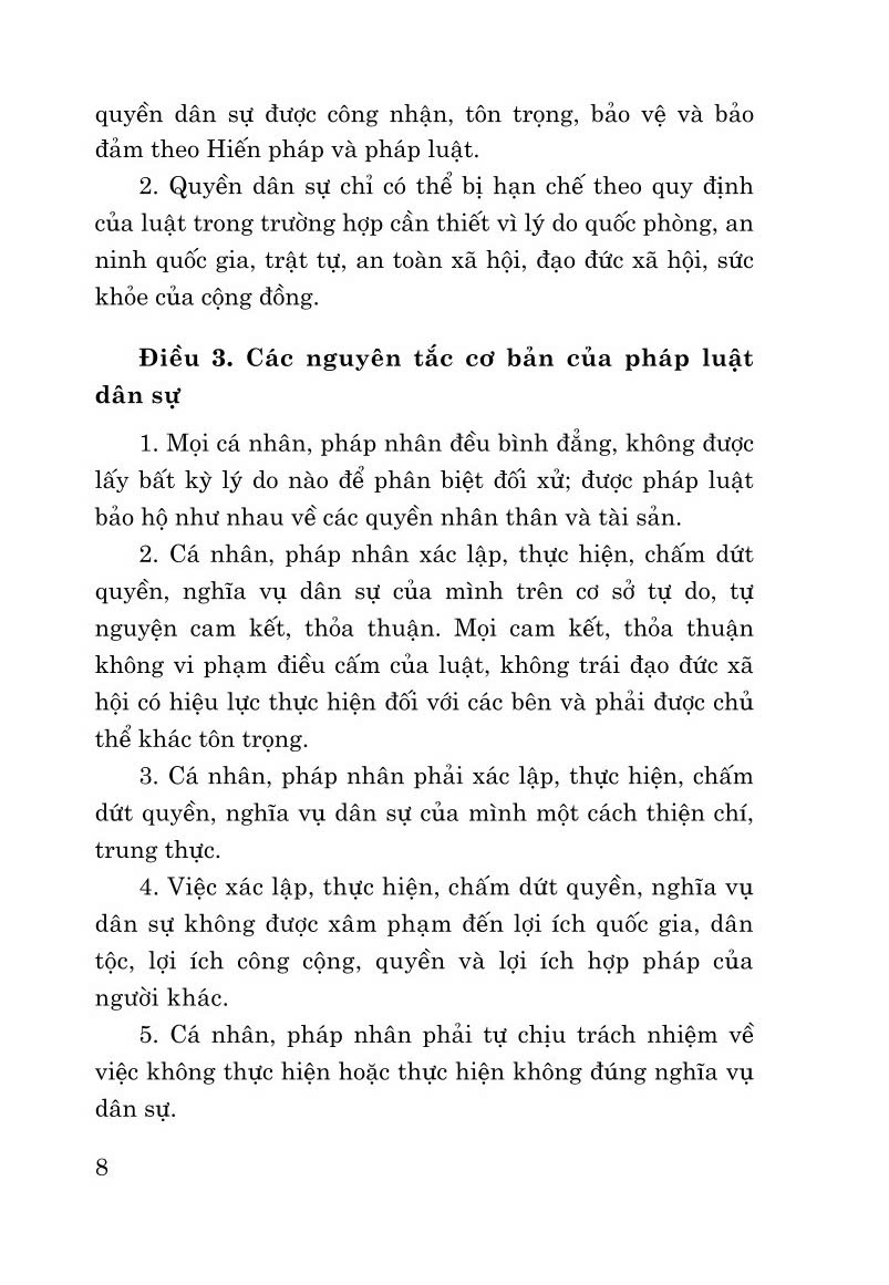 Bộ luật Dân sự ( Hiện hành) - (bản in 2024)