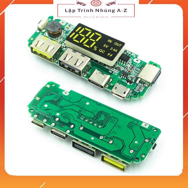 [Lập Trình Nhúng A-Z][G12] Module Sạc Dự Phòng Lithium 18650 5V2.4A 2A 1A Hai Cổng USB Chuyên Dụng