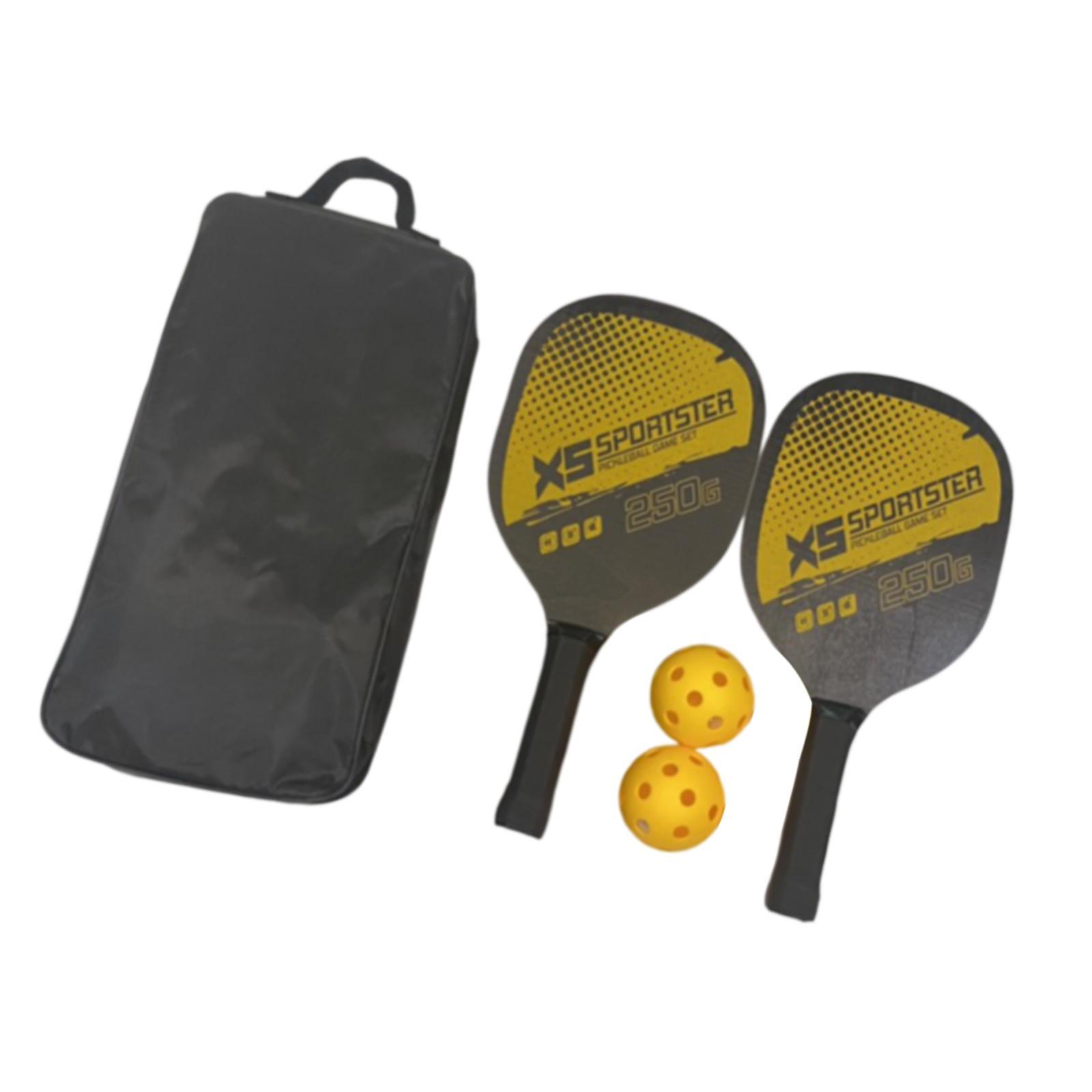 Pickleball Paddles Set 2 Paddles 4 Balls Non Slip Handle 2 Hand Glue 2 Bracers Racquet Pickleball Rackets for Player Beginner Play