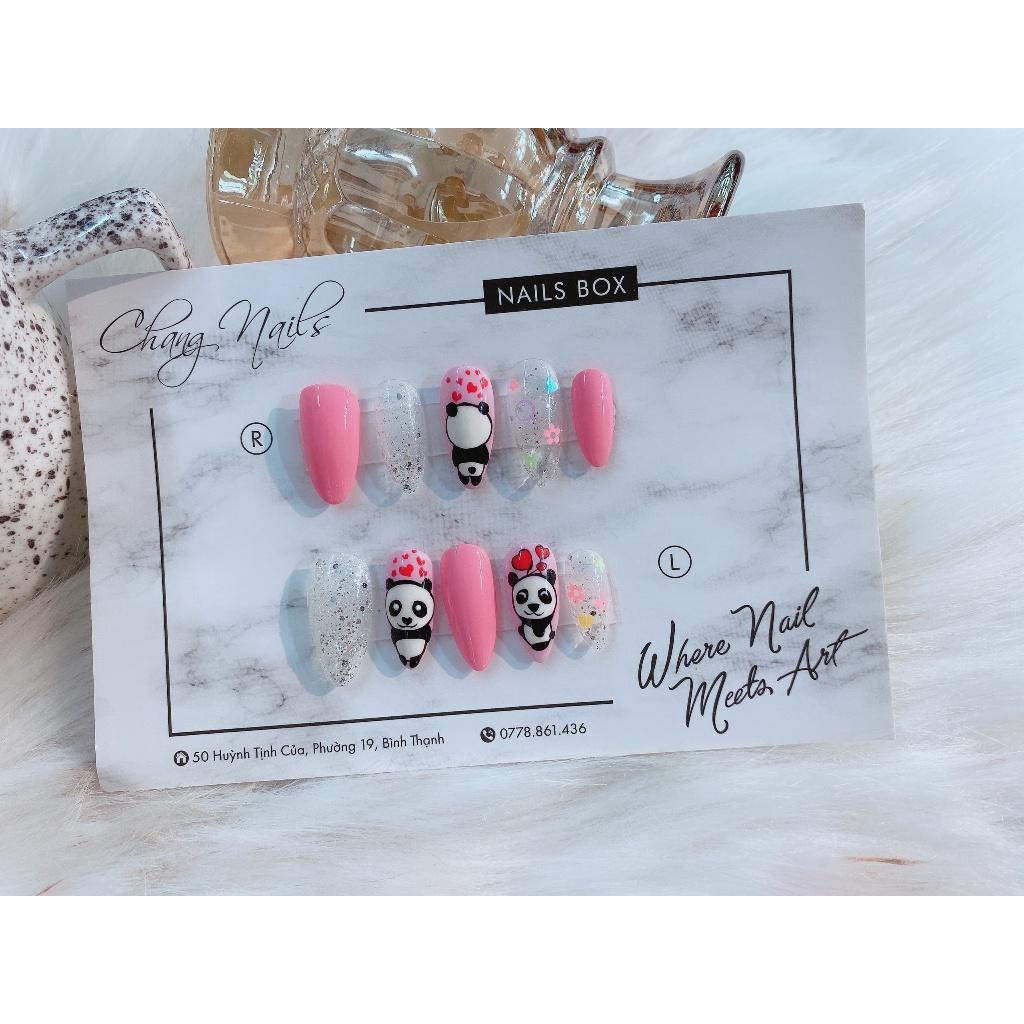 Chang Nails - Nail Box thiết kế thủ công - họa tiết gấu Panda love