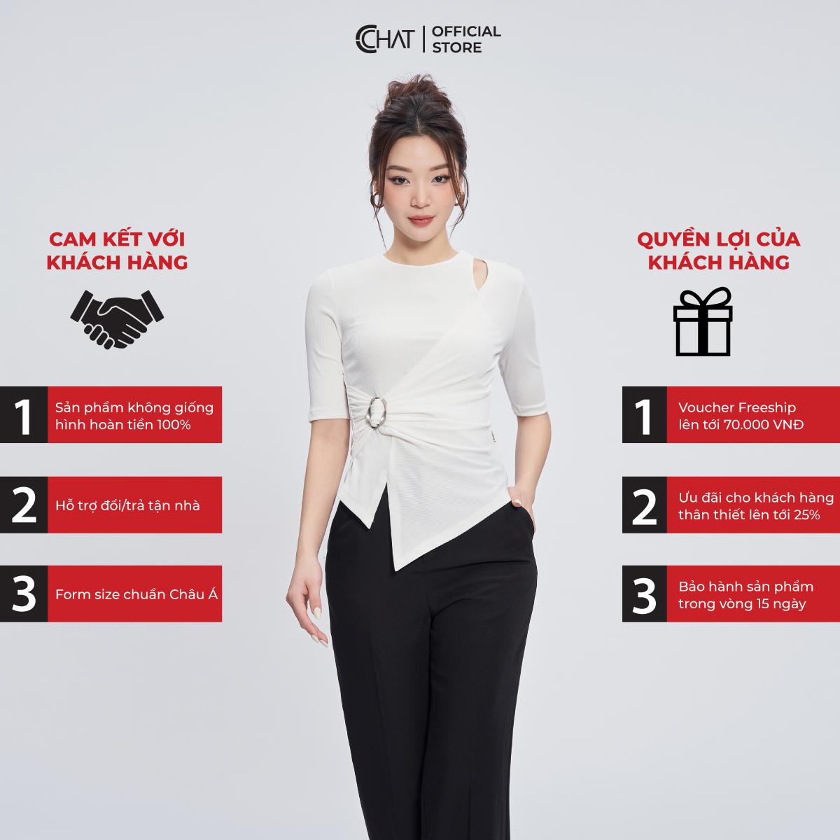 Áo Thun  Kiểu Xẻ Vai Nhún Eo Chất Vải Mềm Mịn Co Giãn 4 Chiều 53TNC2013OT