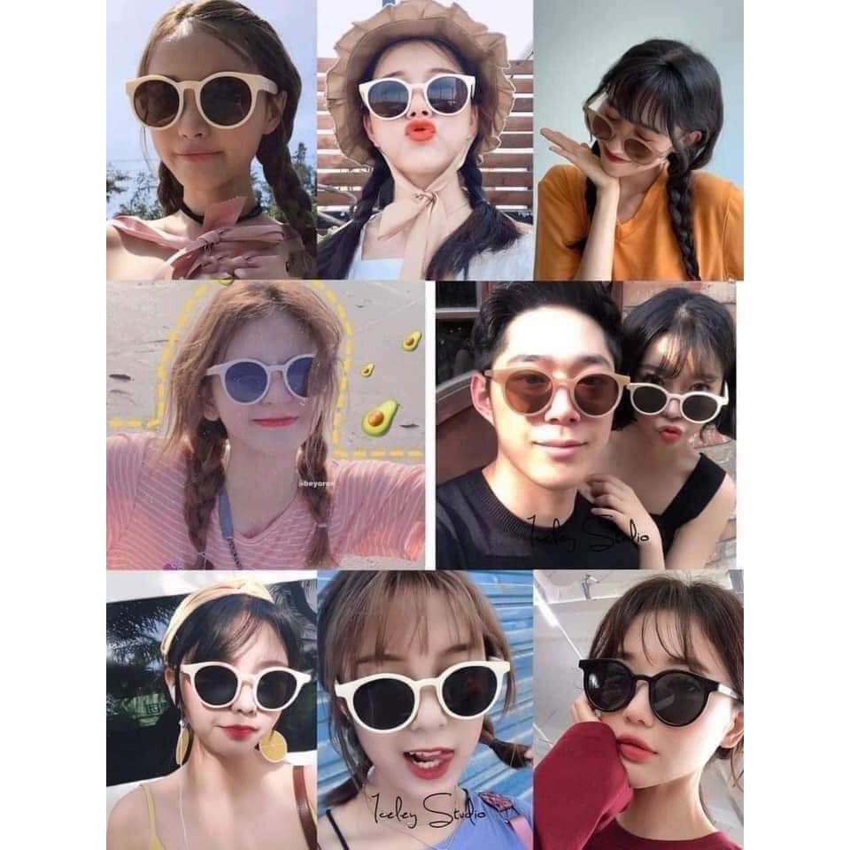 Kính mát nữ gọng tròn mắt kính