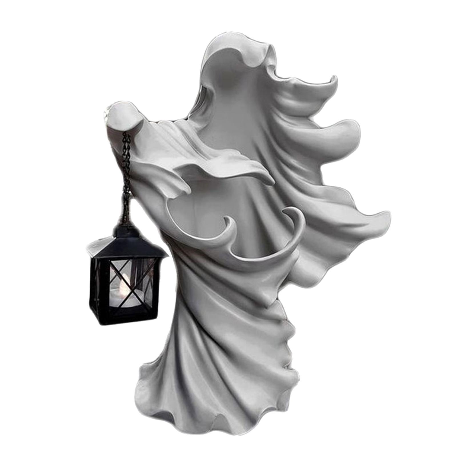 8" Resin Halloween Statue Figurine with Lantern Yard