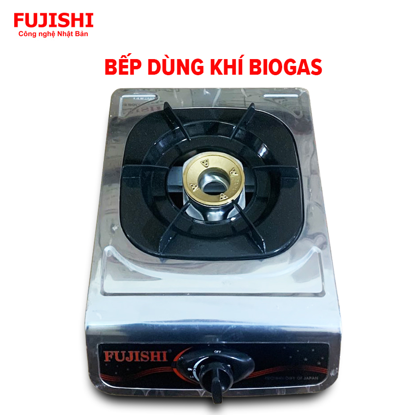 Bếp gas đơn BIOGAS mặt Inox chén đồng Fujishi FJ-BG2 - - Hàng chính hãng