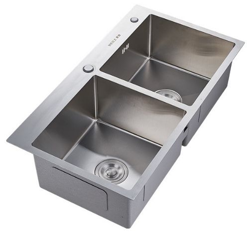 Chậu Rửa Chén Bát Inox 8245, Thành Dày 3 Ly, Trọng Lượng 9kg, Rổ Nhựa Gác Chậu, Xiphong Thoát Nước