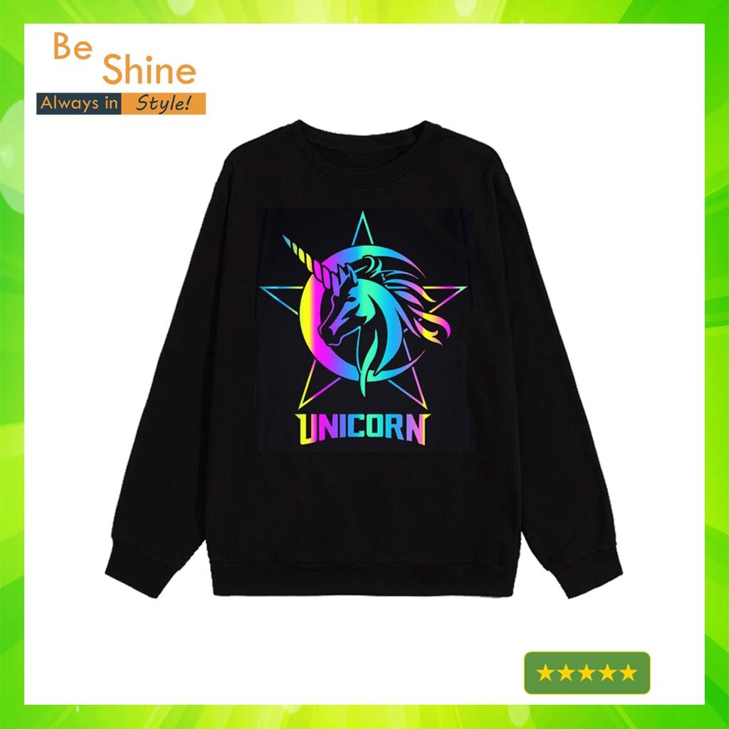 Sweater Unicorn KL Phản Quang 7 Màu - Áo Nỉ Dài Tay Unisex Form Rộng Thời Trang Nam Nữ Phong Cách Hàn Quốc