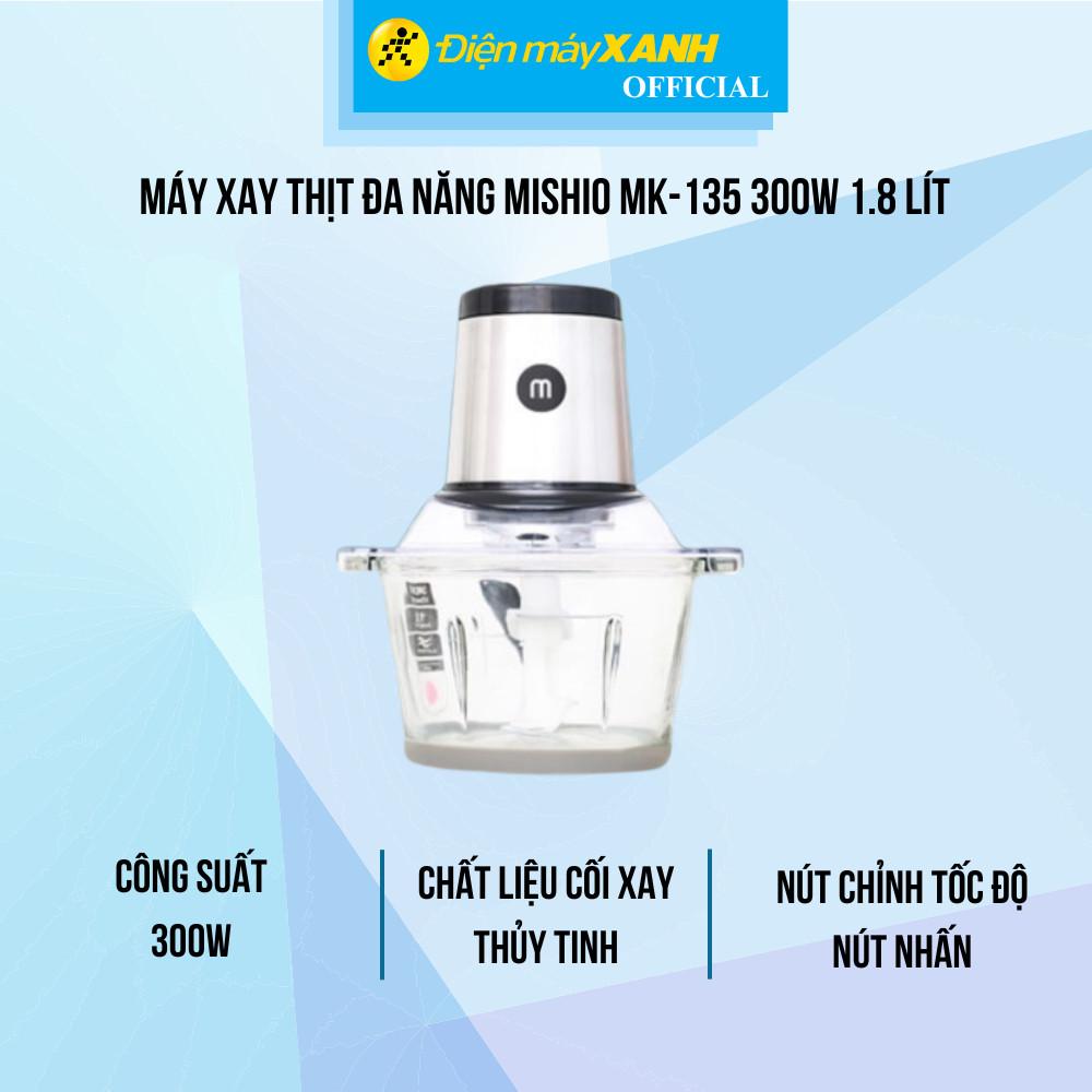 Máy xay thịt đa năng Mishio MK-135 300W 1.8 lít - Hàng Chính Hãng