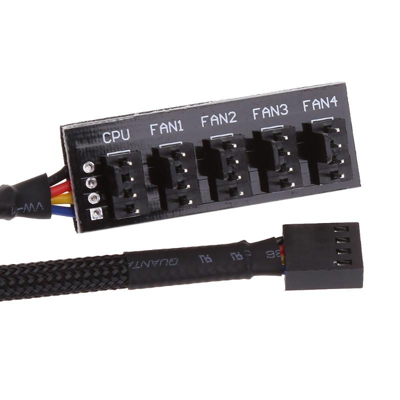 39,5cm 1 đến 5 4 chân Molex TX4 PWM CPU Cool / CASE / Chasis làm mát bộ điều hợp bộ chuyển đổi trung tâm cáp