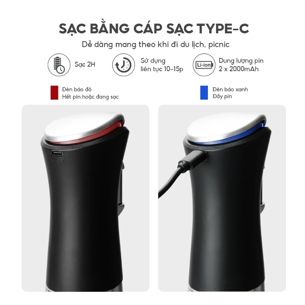 Máy xay sinh tố cầm tay đa năng Sothing Lebenlang LBL103, 3 mức độ, lưỡi dao 2 cánh, bảo hành 2 năm- Hàng chính hãng