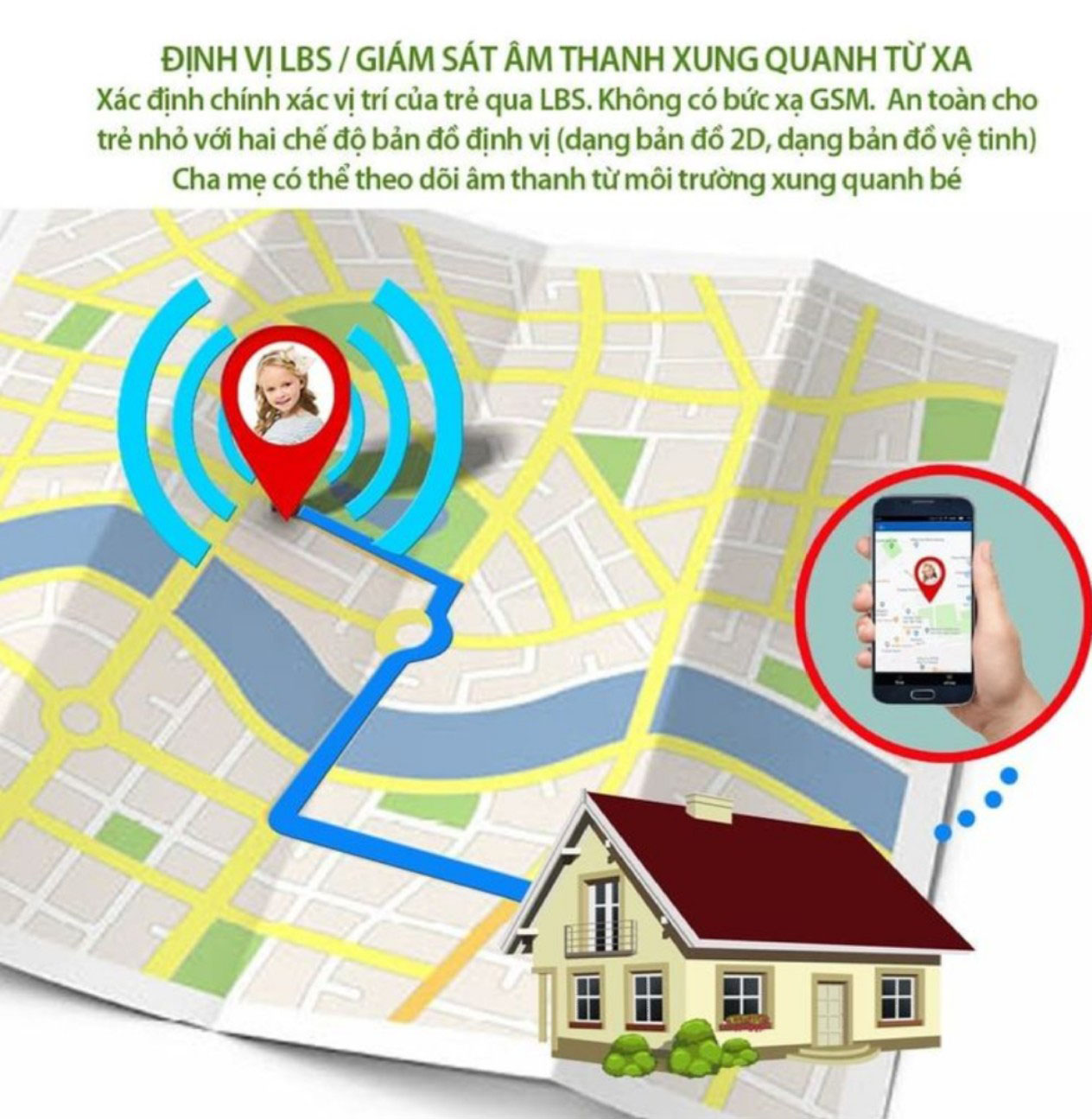 Đồng hồ định vị trẻ em Q12 2019 tặng 1 cục sạc nguồn