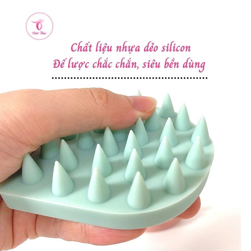 Lược gội đầu, massage đầu silicon cao cấp bảo vệ tóc yếu,  làm sạch tóc và da đầu hiệu quả Việt Thư