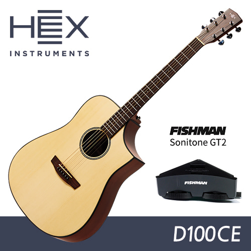 Đàn Guitar Acoustic - HEX D100CE - Hive Series - Size Grand Auditorium - EQ Fishman Sonitone GT2 - Hàng chính hãng