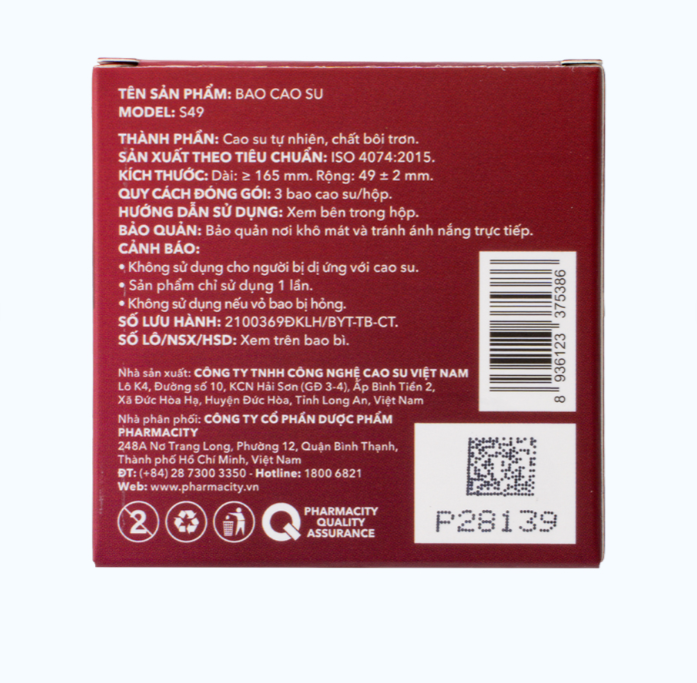 Bao Cao Su Pharmacity Ultra Invisible Cherry (Hộp 3 cái)