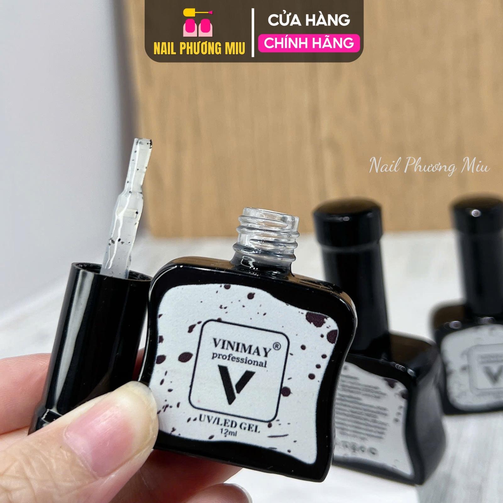 Top Trứng Cut Vinimay Chai Lẻ 15ml Hàng Cao Cấp Tạo Hiệu Ứng Chấm Loang Đen Nhanh Khô Chuyên Dùng Cho Thợ Nail - Nail Phương Miu Làm Nail