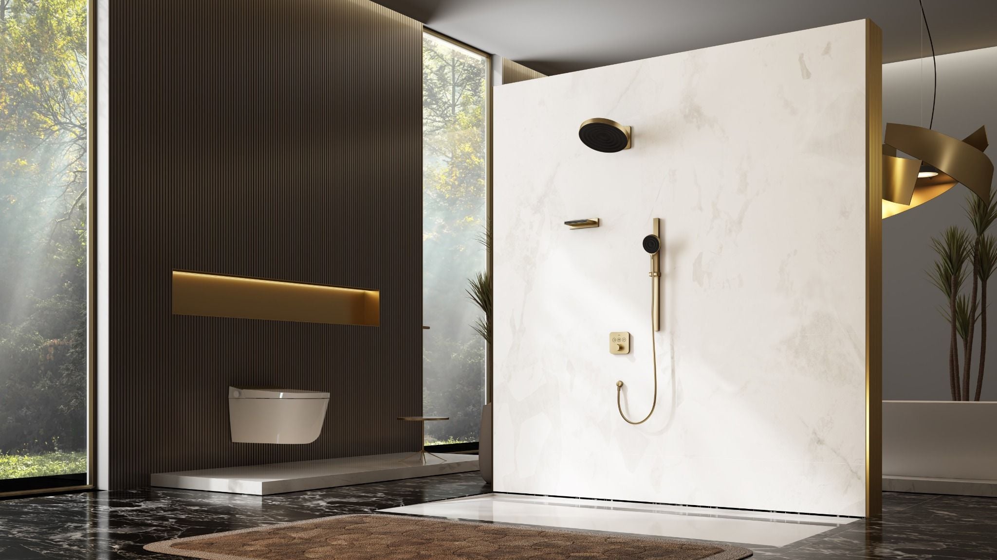 BỘ SEN TẮM ÂM TƯỜNG MBOX 2 CHỨC NĂNG màu Chrome