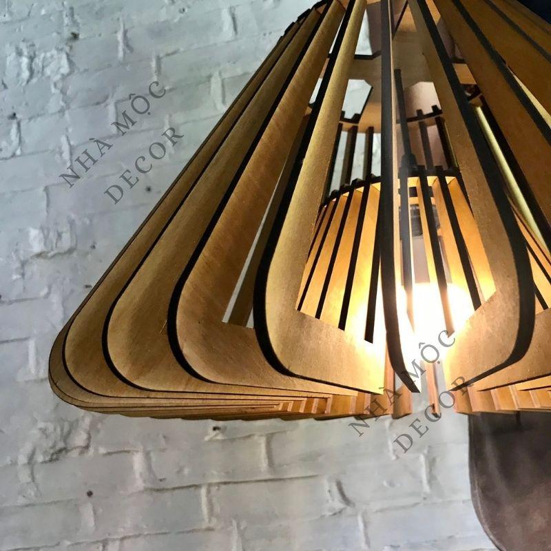 Đèn gỗ thả trần trang trí mẫu TT79