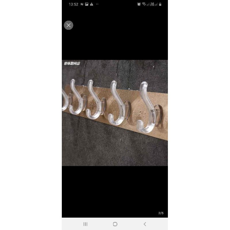 Móc dính tường siêu chắc loại vỉ màu inox bạc xịn 0536