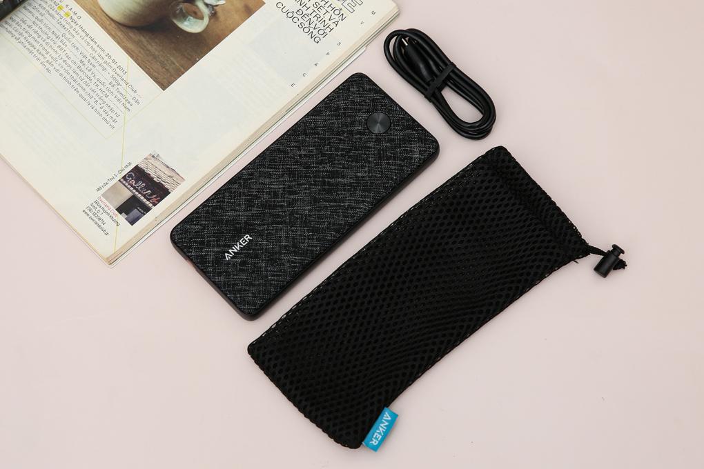 Pin sạc dự phòng Polymer 20.000 mAh Type C PD Anker PowerCore Essential A1281 Fabric - Hàng chính hãng