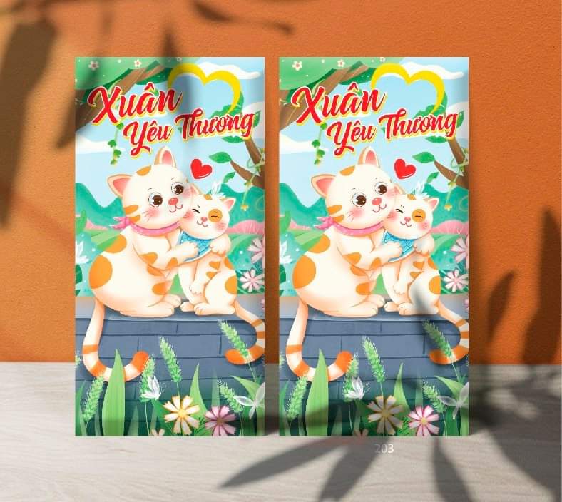 Bao Lì Xì Đẹp Hình Mèo Cute Dễ Thương