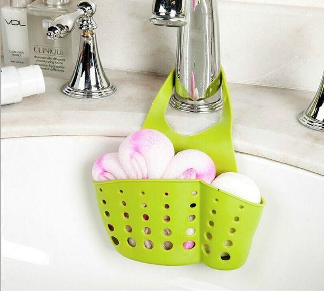 Giỏ đựng giẻ rửa bát treo vòi nước silicon mềm, bền đẹp