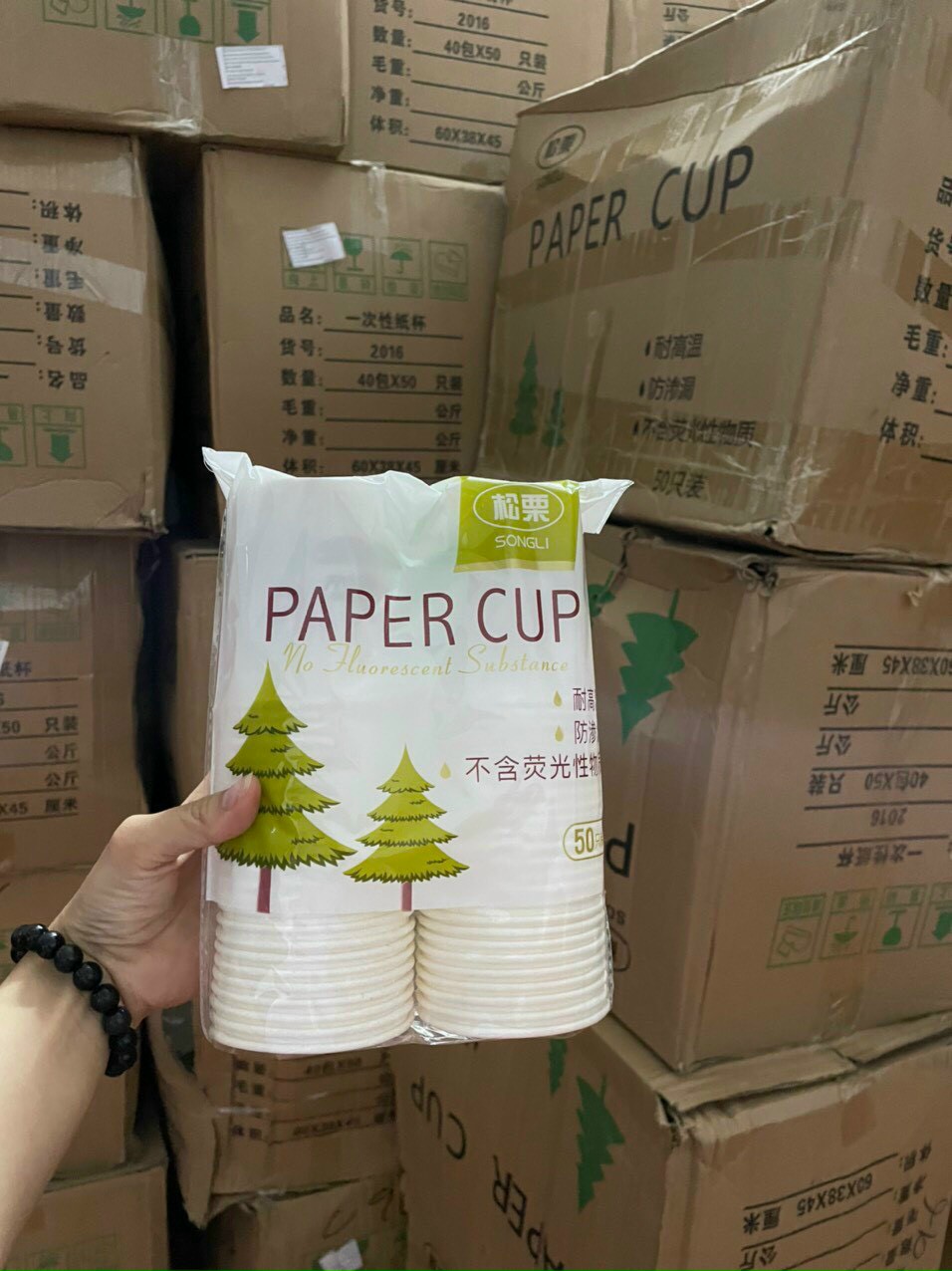 Túi 50 ly, cốc giấy chịu nhiệt 250ml