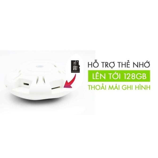 Camera IP wifi quay toàn cảnh 360 độ Panorama NetCAM VH01, Full HD 1080P, Đàm thoại 2 chiều - Hàng chính hãng