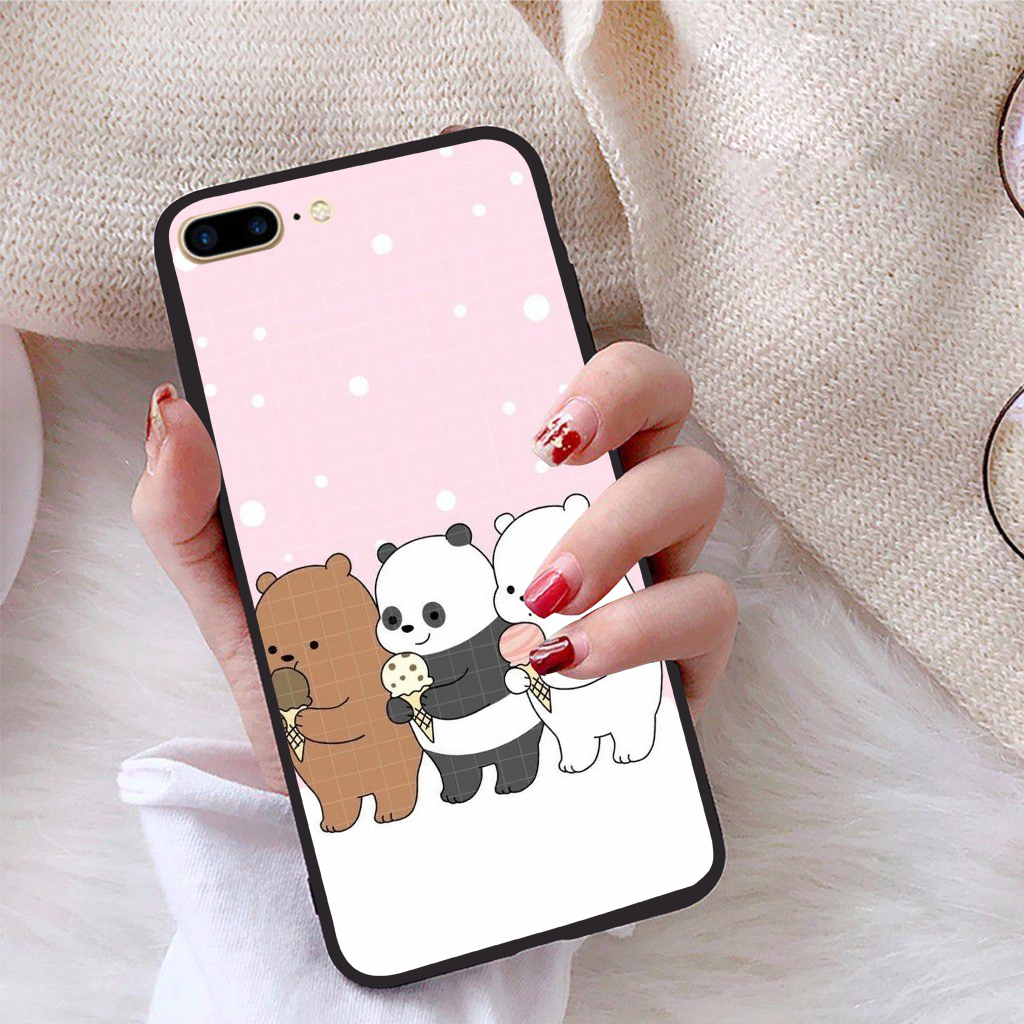 Ốp lưng dành cho iPhone 7 Plus viền dẻo TPU bộ sưu tập Chúng ta là gấu - Hàng chính hãng