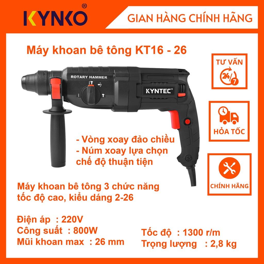 Máy khoan búa cầm tay chính hãng KYNTEC KT16-26 giá tốt