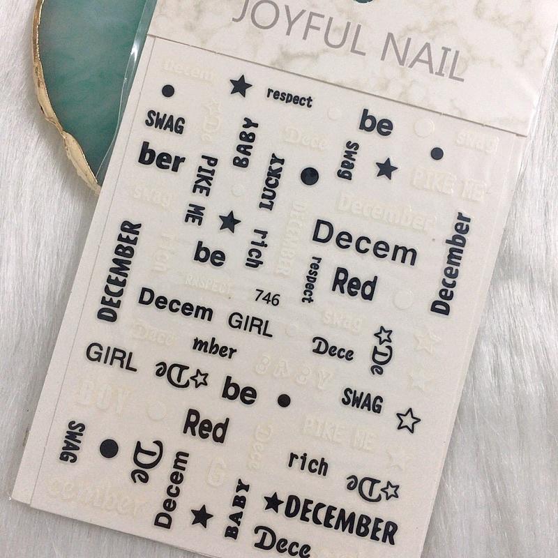 Nail art sticker, sticker dán trang trí móng