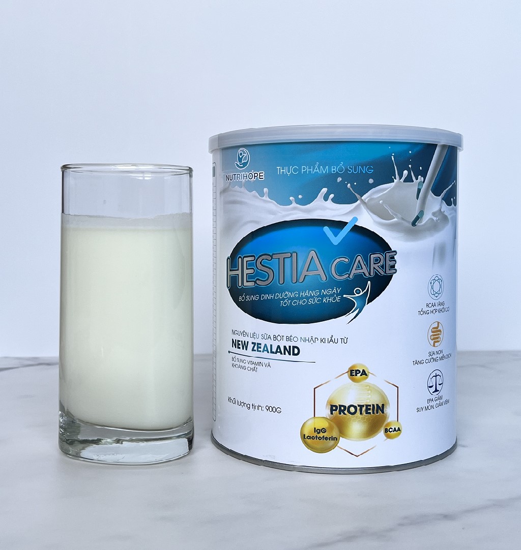 Sữa Hestia Care 900g tốt cho bệnh nhân ung thư, tăng cường sức khỏe trước và sau phẫu thuật, người xạ trị, hóa trị