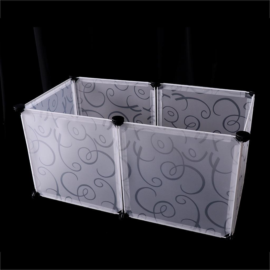 2pcs 6 Panels Hamster Pen Small Animal Playpen Indoor/Outdoor Enclosure Cage