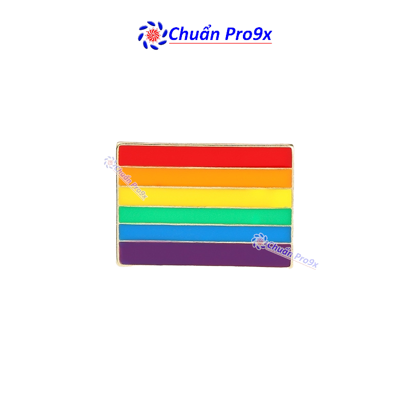 Ghim cài áo LGBT cờ lục sắc tự hào K3355