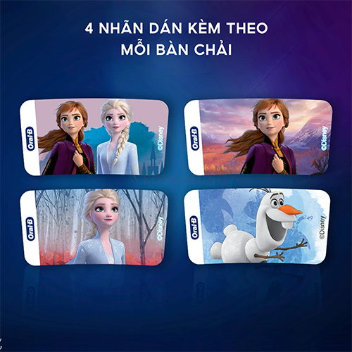 Bàn chải điện trẻ em Oral-B Vitality 100 Disney Travel Case Frozen II Pro 3+ D100.413.2KX - Hàng chính hãng