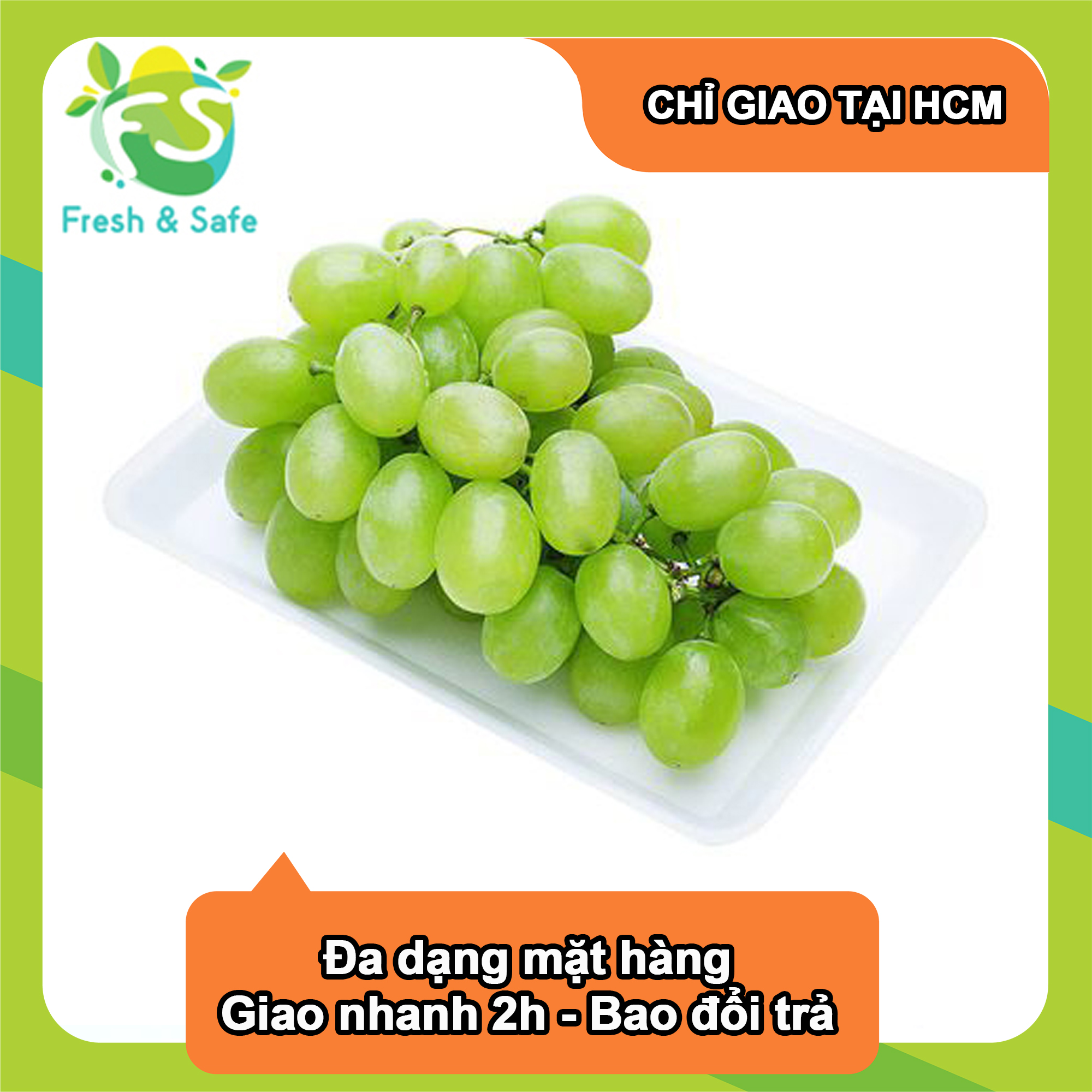- Nho xanh Ninh Thuận - 500g