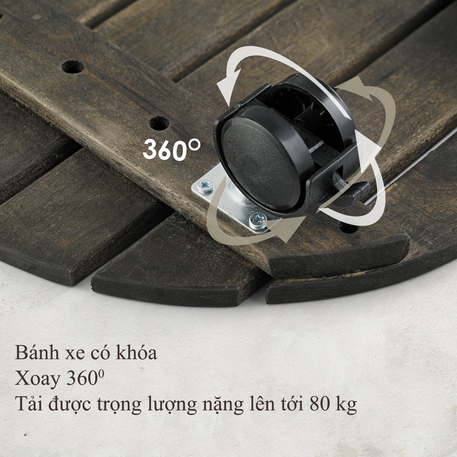 Combo 2 kệ để chậu cây có bánh xe tròn gu màu đen sang trọng đường kính 30cm, dùng làm đôn chậu cây cảnh tiêu chuẩn xuất khẩu Châu Âu, Thương Hiệu ANKAN