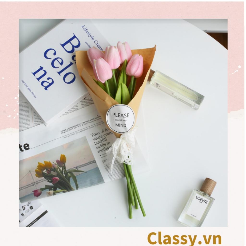 Đóa tulip Classy bằng vải, làm đạo cụ chụp hình, trang trí nhà cửa PK1474