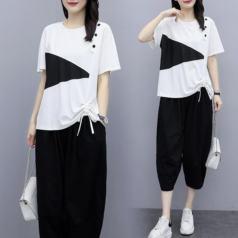 Đồ bộ nữ mặc nhà tay ngắn, chất liệu Cotton co giãn, Set bộ đi chơi nữ, trẻ trung, phá cách, NeSa Shop