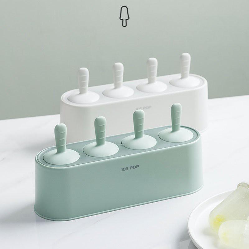 Khay làm kem que 4 que khuôn làm kem tự làm kem tại nhà tiện lợi