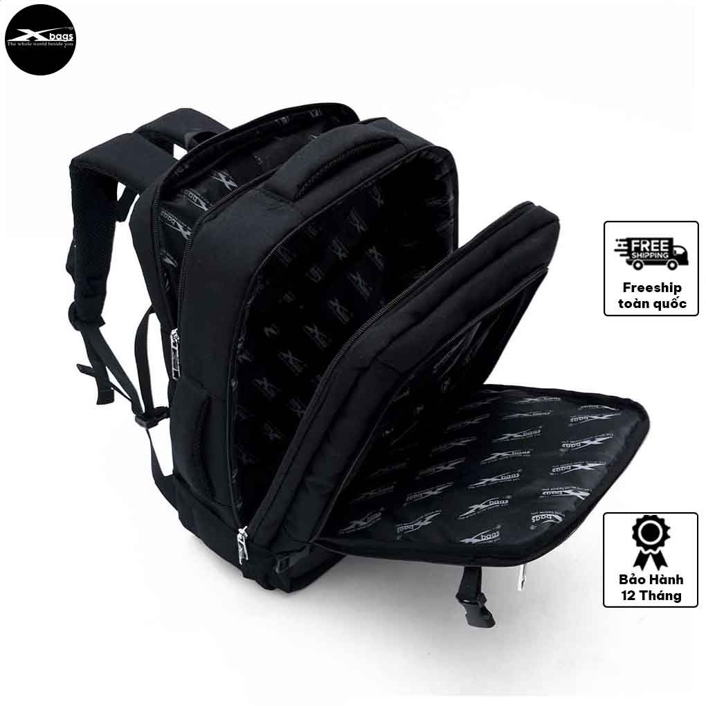 Balo Du Lịch Phượt Xbags Leader Pro XB 2010 – Chống Thấm, Form Cứng Màu Đen