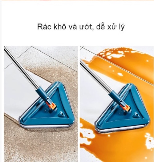 Cây lau nhà vệ sinh kính bề mặt tam giác cao cấp