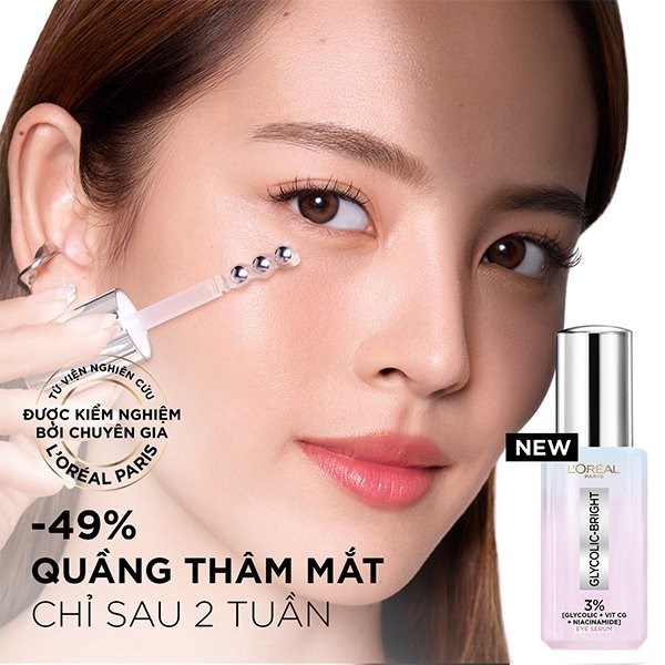 Serum L'Oreal Dưỡng Sáng Và Mờ Thâm Vùng Mắt 20ml Glycolic- Bright Dark Circle Eye Serum